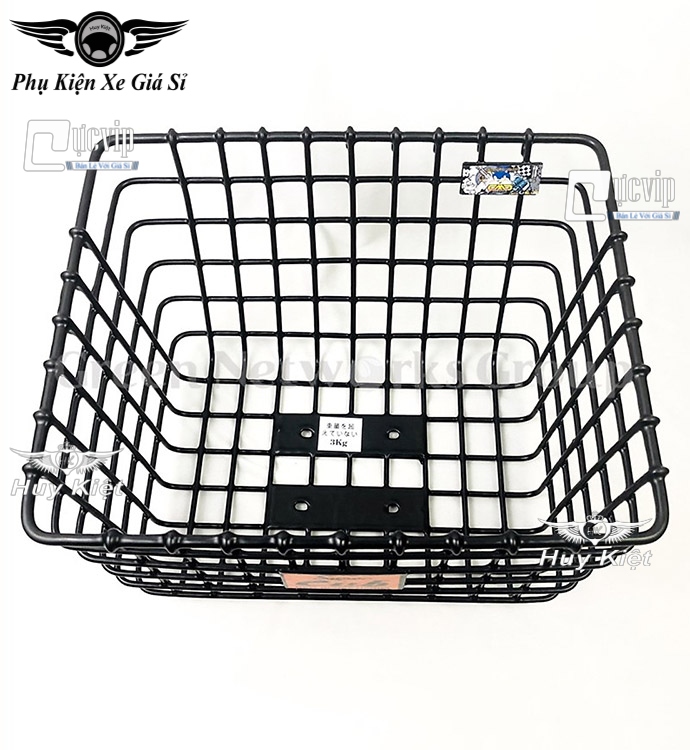 Rổ Cub, Dream, Dream Lùn Nhúng Nhựa Đen Kiểu Thái Kèm Pat Và Ốc MS6073