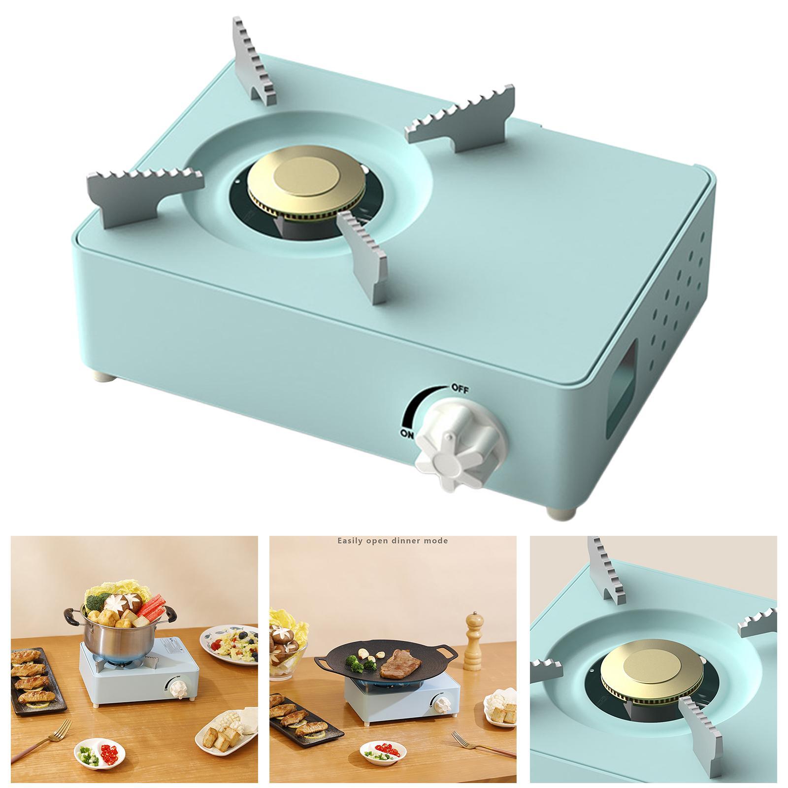 Portable Butane Gas Stove Burner Adjustable Aluminum Brass Burner Gas Cooker Stove Camping Stove for Outdoor Trekking Picnic Festivals
