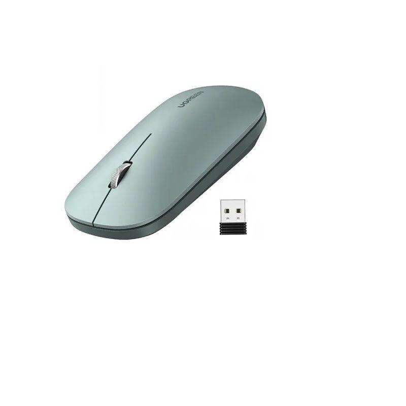 Ugreen 25159 màu xanh 2.4G và Bluetooth Chuột không dây dùng cho máy tính laptop chất liệu nhựa ABS có kèm pin AA MU001 20025159 - Hàng chính hãng