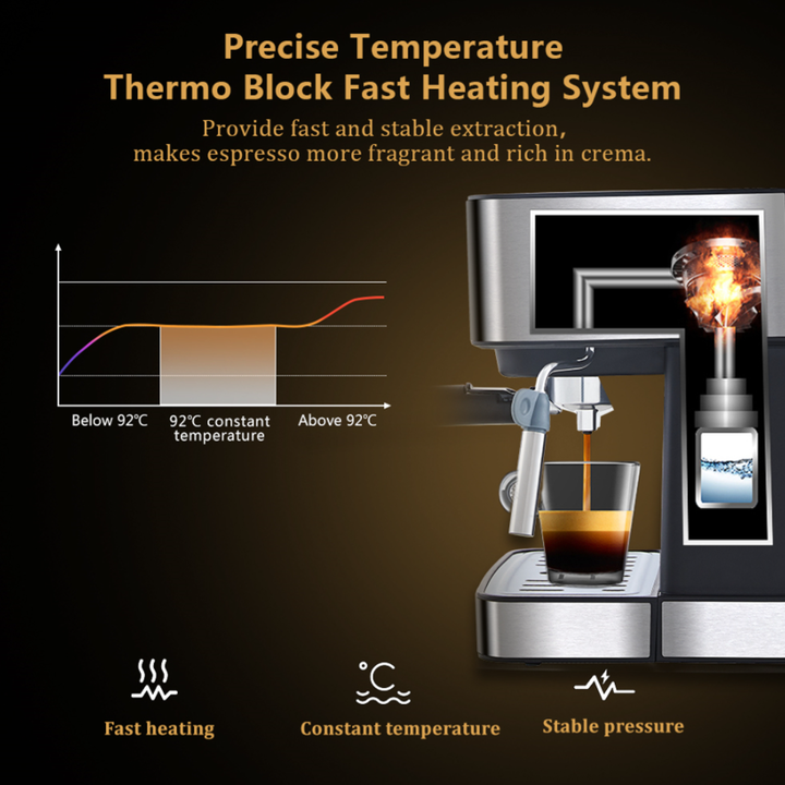 Máy pha cà phê Espresso BioloMix CM6863 công suất 850W tích hợp hệ thống điều chỉnh bọt sữa thông minh - Hàng Nhập Khẩu