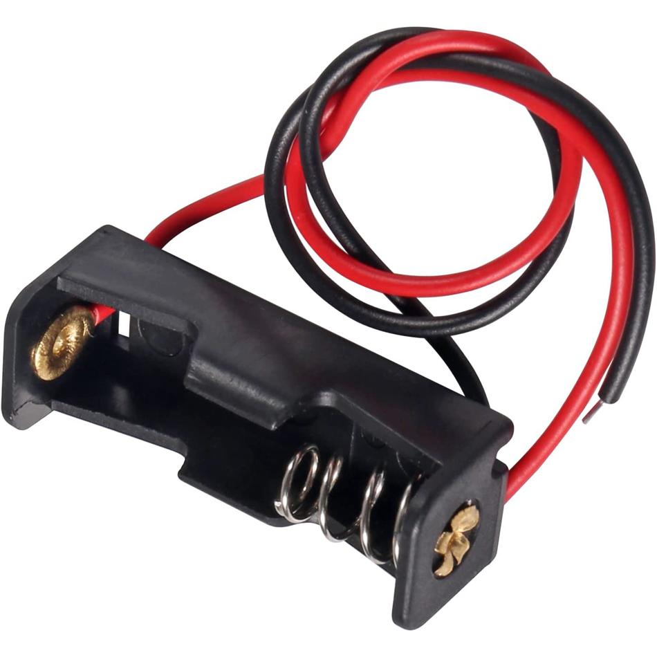 20 cái Giá đỡ pin A23 Giá đỡ pin 23A có dây dẫn Giá đỡ pin 12V Vỏ kẹp lò xo Vỏ nhựa màu đen Màu sắc: 20 cái