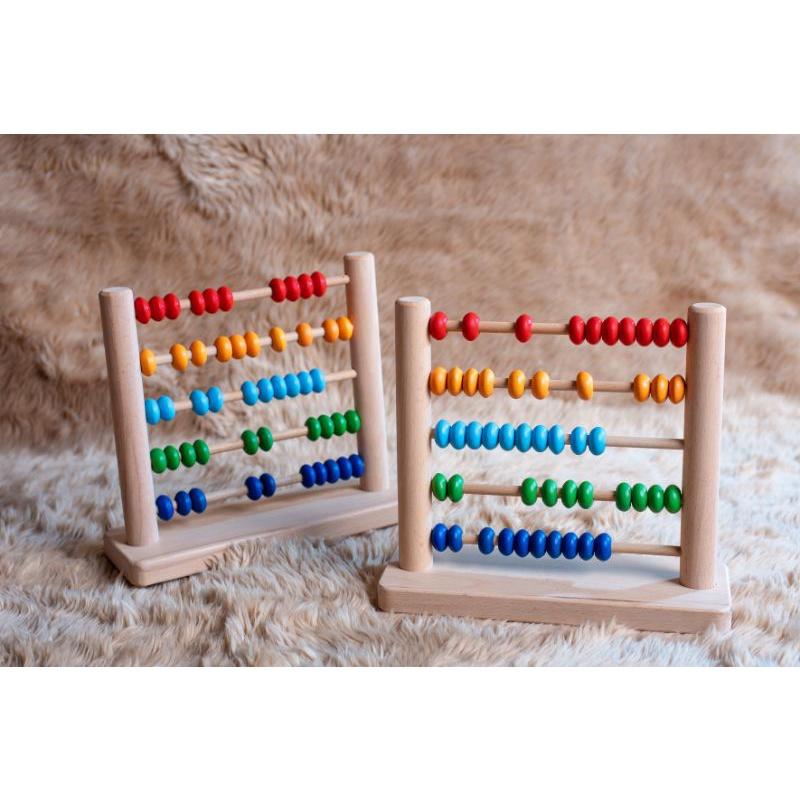 Bộ bảng tính toán học bằng hạt gỗ đồ chơi gỗ an toàn, sáng tạo, phát triển trí tuệ, thông minh cho trẻ