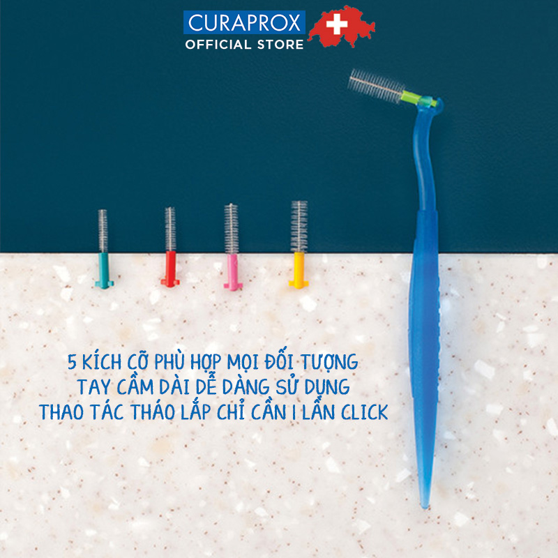 Tăm chải kẽ răng niềng Curaprox CPS Ortho có hộp (màu ngẫu nhiên)