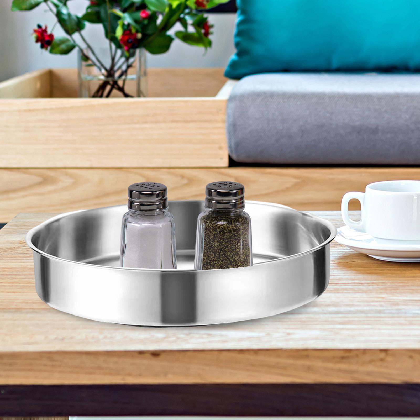 Stainless Steel Rotating Spice Rack 360 Degree for Table Cabinet Countertop