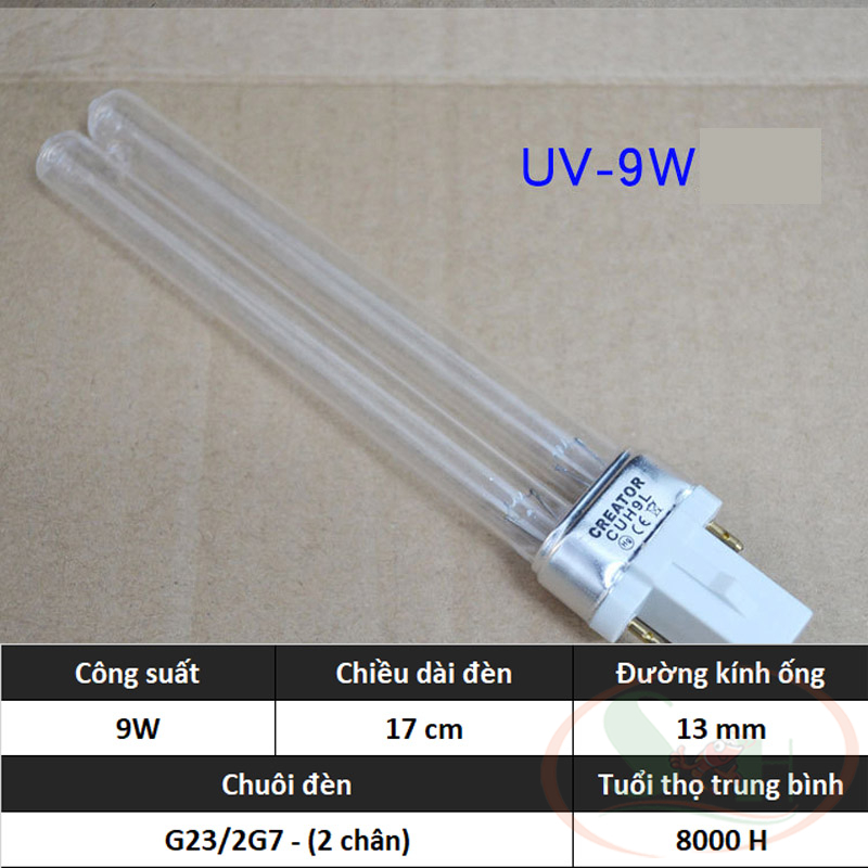Bóng đèn UV thay thế 5W, 9W, 11W, 18W, 36W, 55W bộ uv bể cá tép