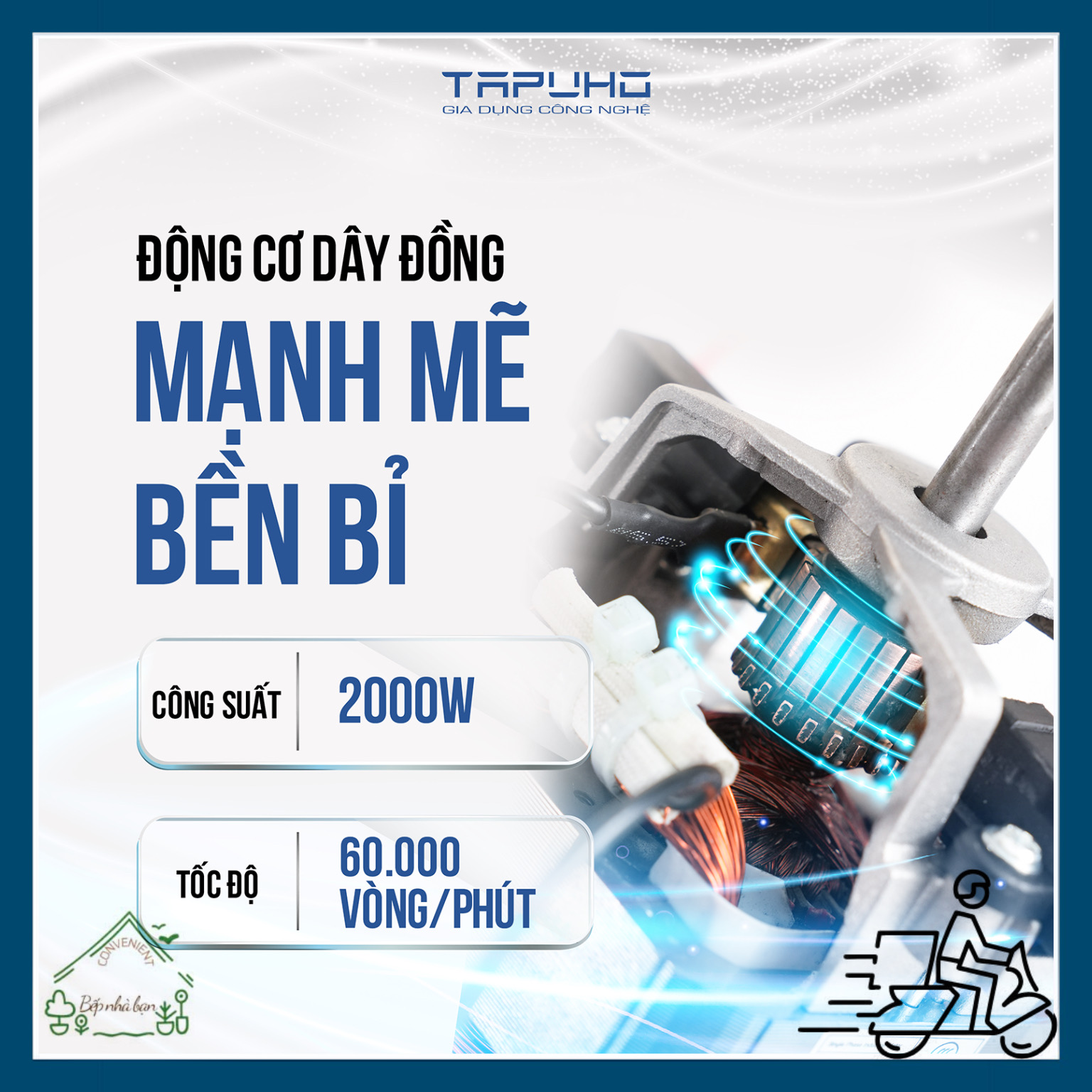Máy làm sữa hạt đa năng TAPUHO T01- Hàng Chính Hãng