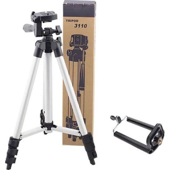 Bộ 1 Tripod và 1 giá đỡ điện thoại kèm túi và hộp đựng