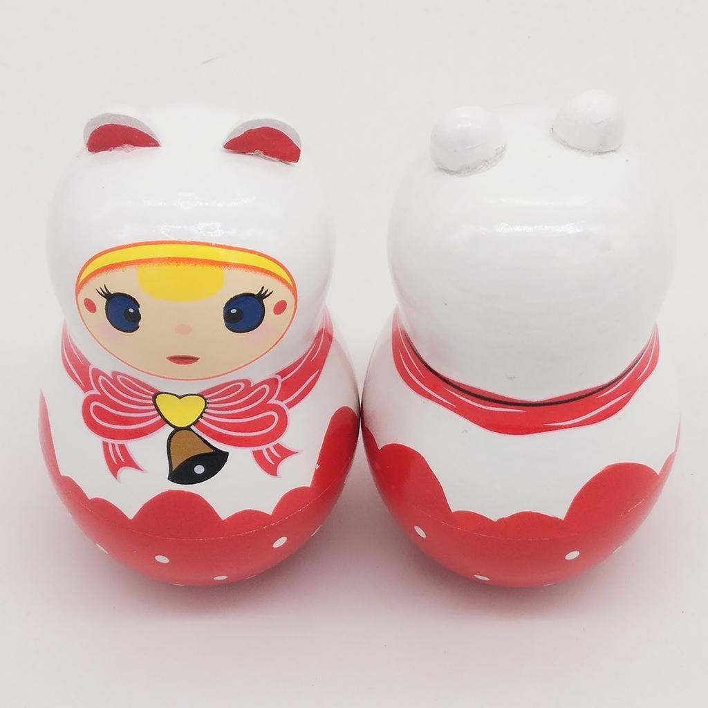 5Pcs Beautiful Handmade Wooden Russian Nesting Dolls, Girl Matryoshka Dolls Stacking Dolls Set