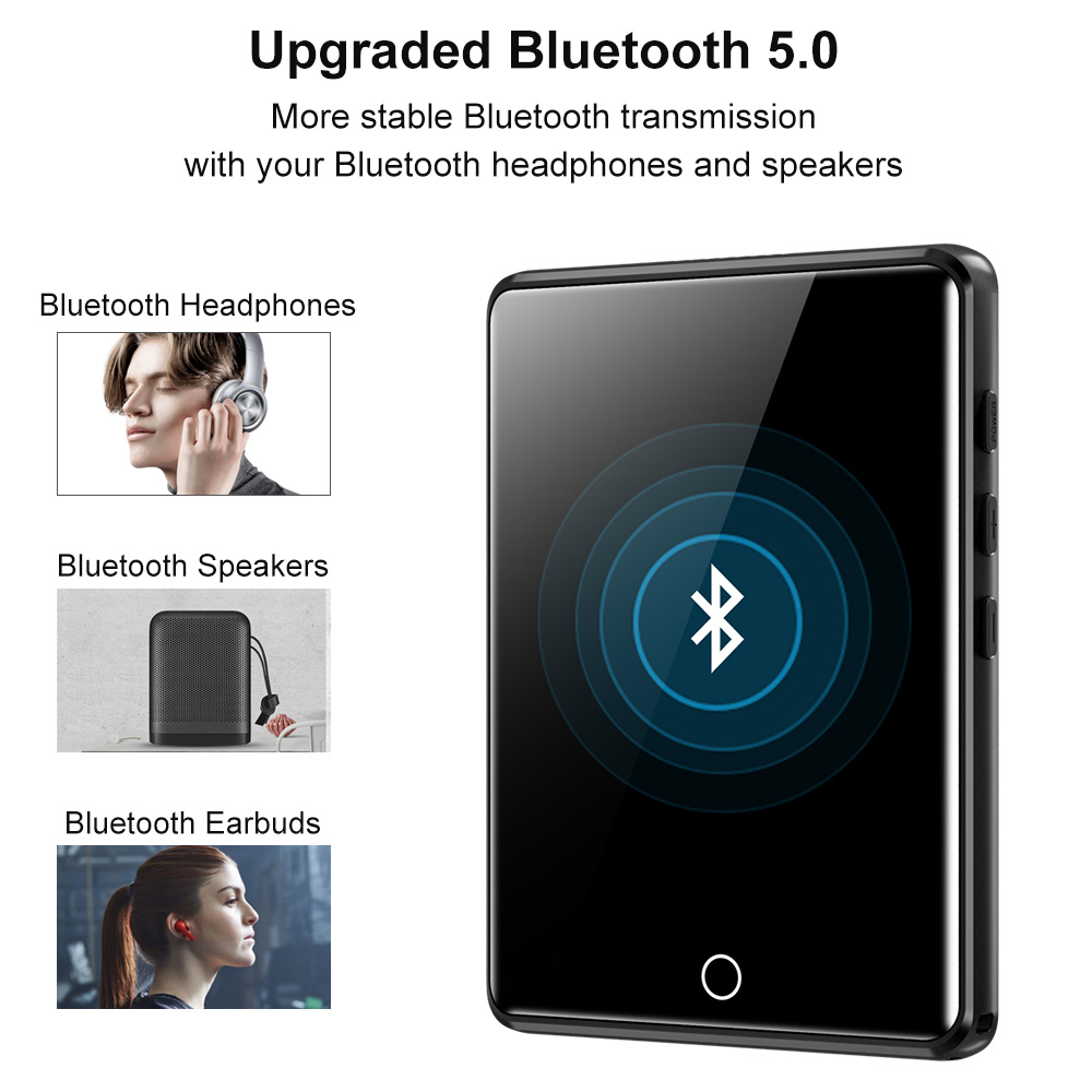 Máy Nghe Nhạc MP3 Màn Hình Cảm Ứng 2.8 Inch Bluetooth 5.0 Ruizu M6 Bộ Nhớ Trong 16GB (Có Loa Ngoài) - Hàng Chính Hãng