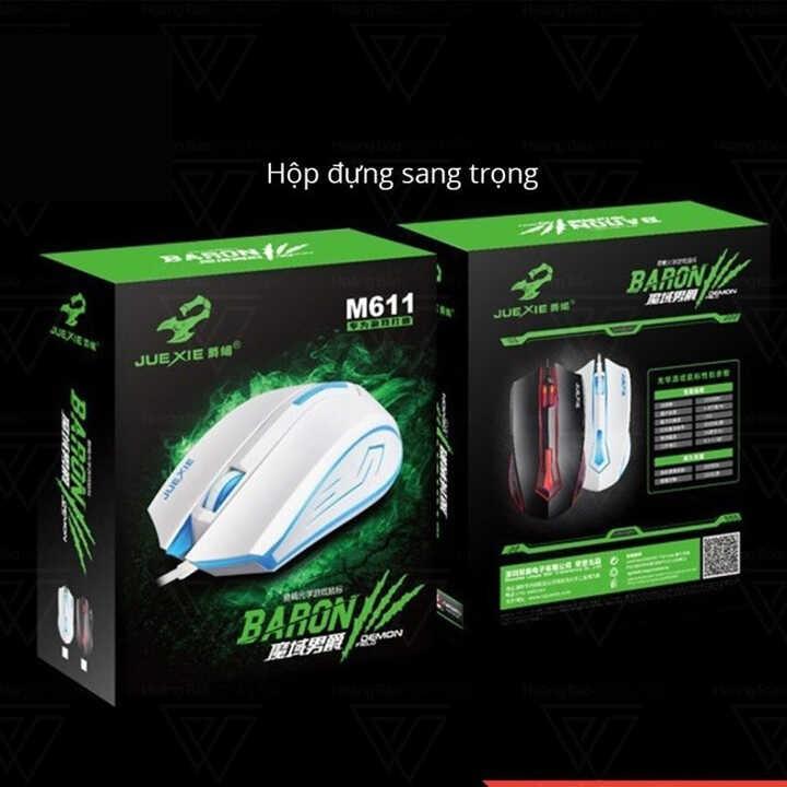 Chuột quang game thủ JUEXIE M611 3D LED có dây cực nhạy