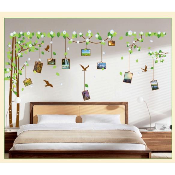 Decal trang trí tường - Cây PHOTO hoa lá 02