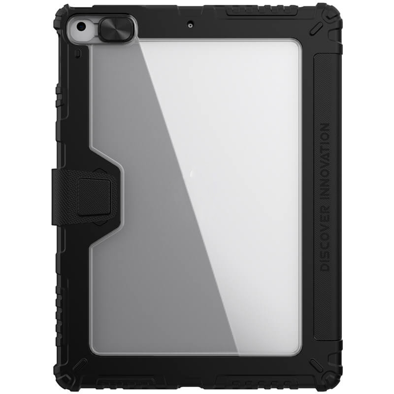 Bao da chống sốc bảo vệ camera cho iPad 10.2 / iPad 10.2 hiệu Nillkin Bumber Pro có ngăn đựng bút chống va đập, mặt lưng show Logo táo, cơ chế smartsleep, nắp bảo vệ Camera 1.1mm - hàng chính hãng
