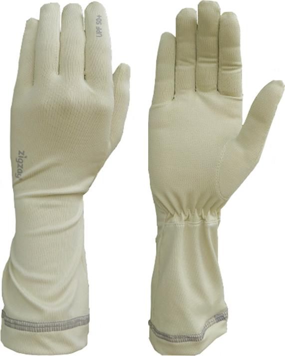 Găng tay nữ chống nắng UPF50+ kem Zigzag GLV00307