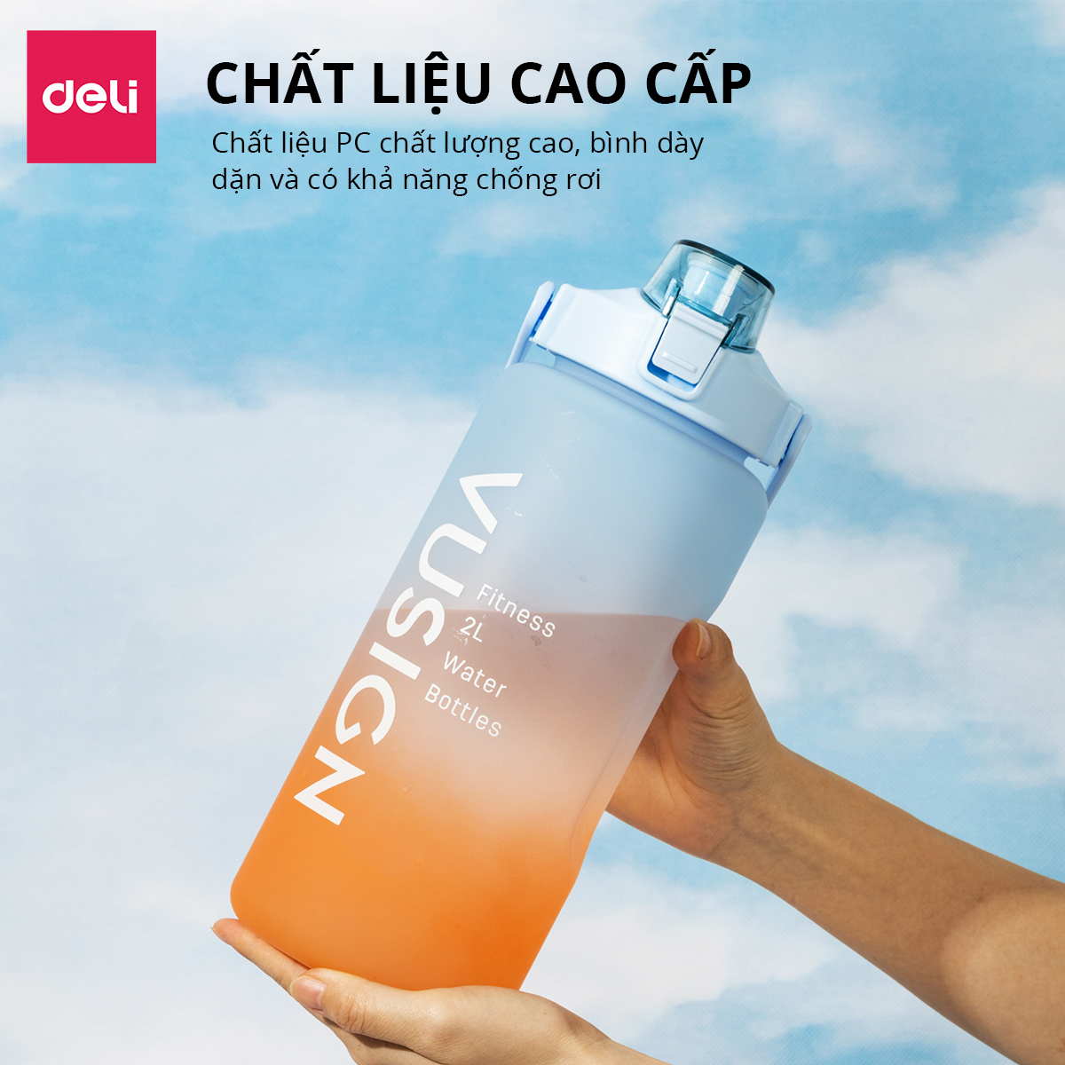 Bình Đựng Nước 2L Kèm Ống Hút Bao Bì Dễ Thương Có Vạch Báo Giờ Uống Nước Chia Lượng Nước Deli - Bình Nước 2 Lít Nhựa Cao Cấp An Toàn Đầy Đủ Kiểm Định Chất Lượng Phủ Hợp Bình Nước Thể Thao Cho Bé Tới Trường - VS818 VS819