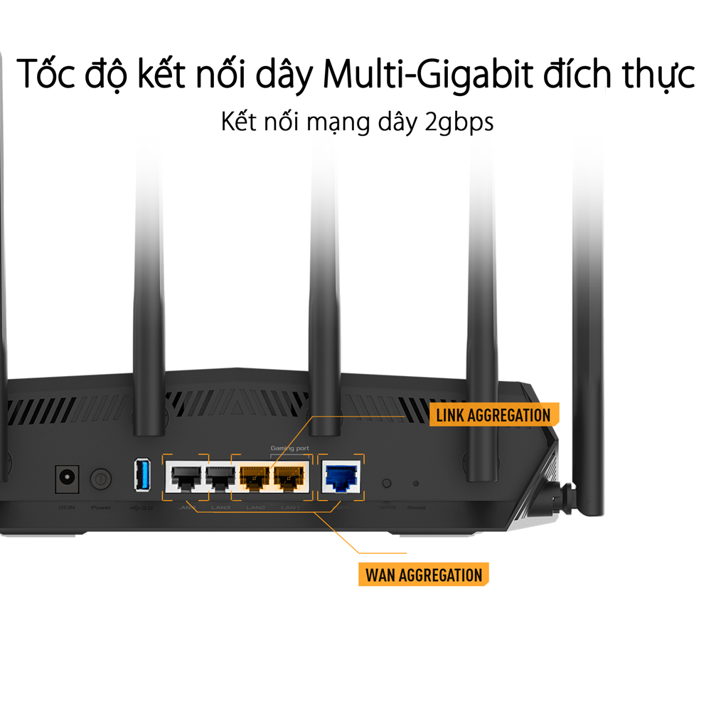 Router Wifi 6 ASUS TUF Gaming AX5400 Băng Tần Kép TUF-AX5400 - Hàng Chính Hãng