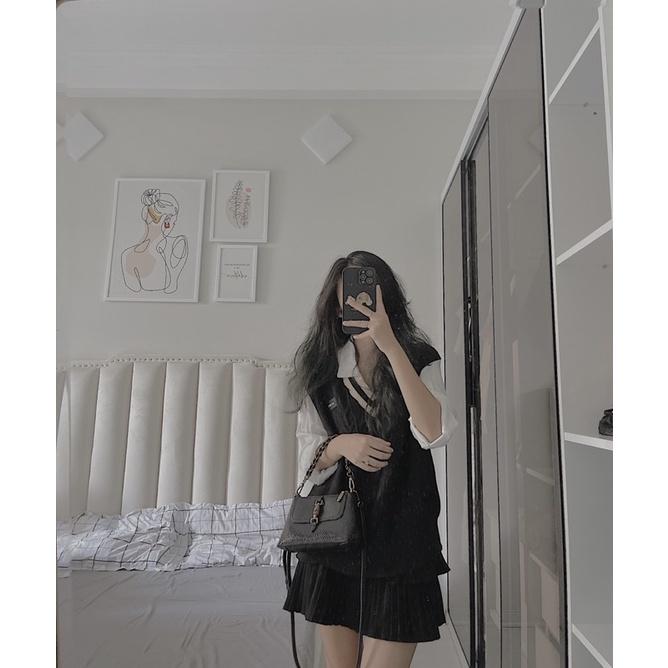 gile kẻ nhỏ len mềm by samhyewear