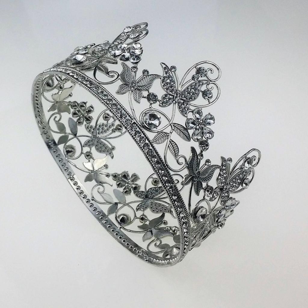Wedding Princess Crystal Crown Tiara Bridal Rhinestone Hair Accessories White