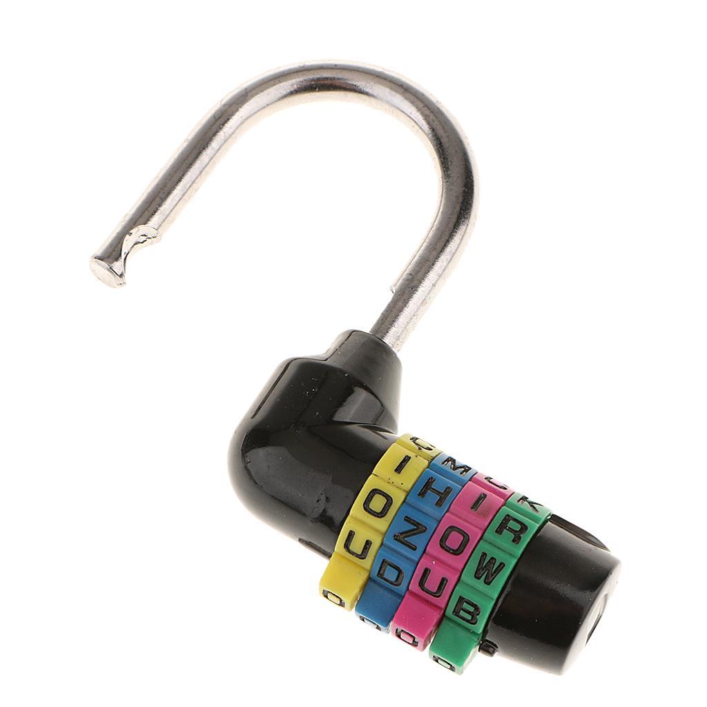 Letter Combination Lock Password  Padlock for Toolbox Black