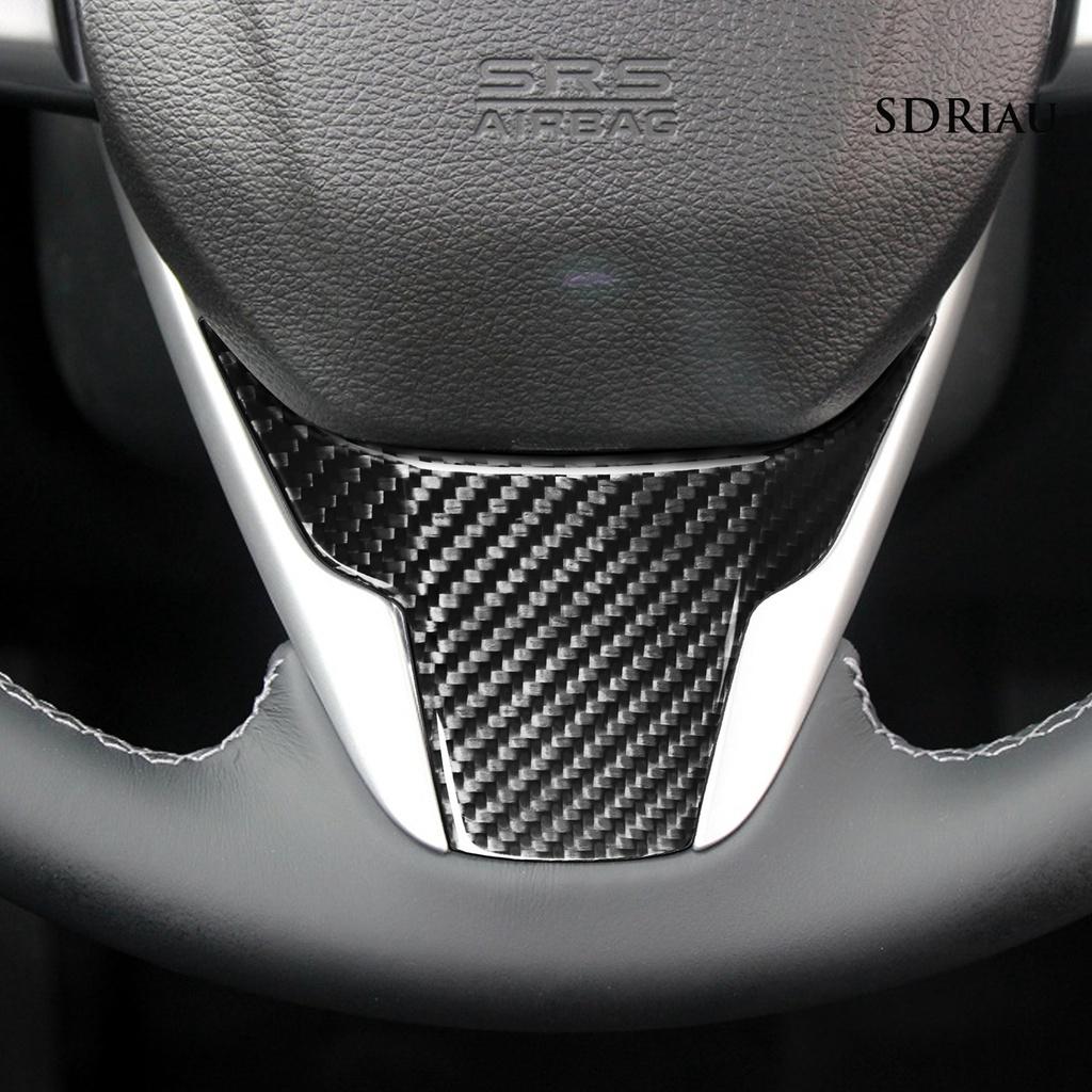 Miếng Dán Viền Vô Lăng Xe Hơi Bằng Sợi Carbon Chống Trầy Xước Cho Honda Civic 10th Gen 2016-2020
