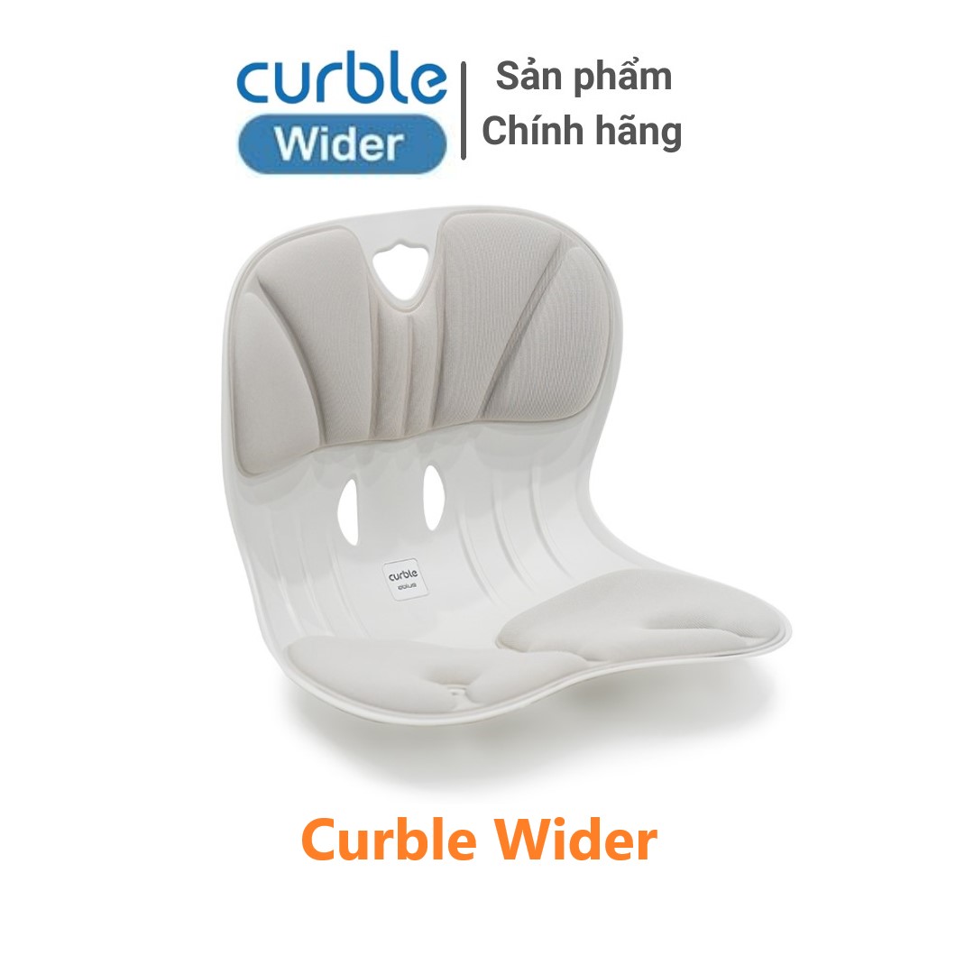 Hàng chính hãng Ghế chỉnh dáng ngồi đúng – Curble WiderPremium Model Hàn Quốc Made in Korea. Phù hợp mọi đối tượng Free Size – GHẾ MÀU XÁM TRẮNG
