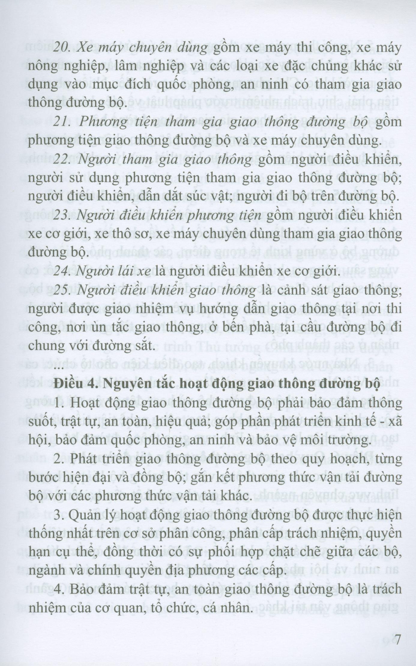 Tài Liệu Học Tập Luật Giao Thông Đường Bộ Dùng Cho Đào Tạo, Sát Hạch, Cấp Giấy Phép Lái Xe Cơ Giới Đường Bộ