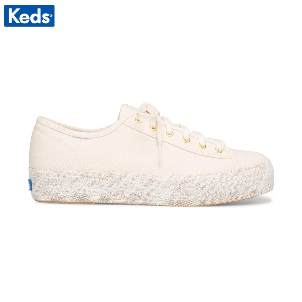 Giày Keds Nữ - Triple Kick Burlap Natural - KD060328