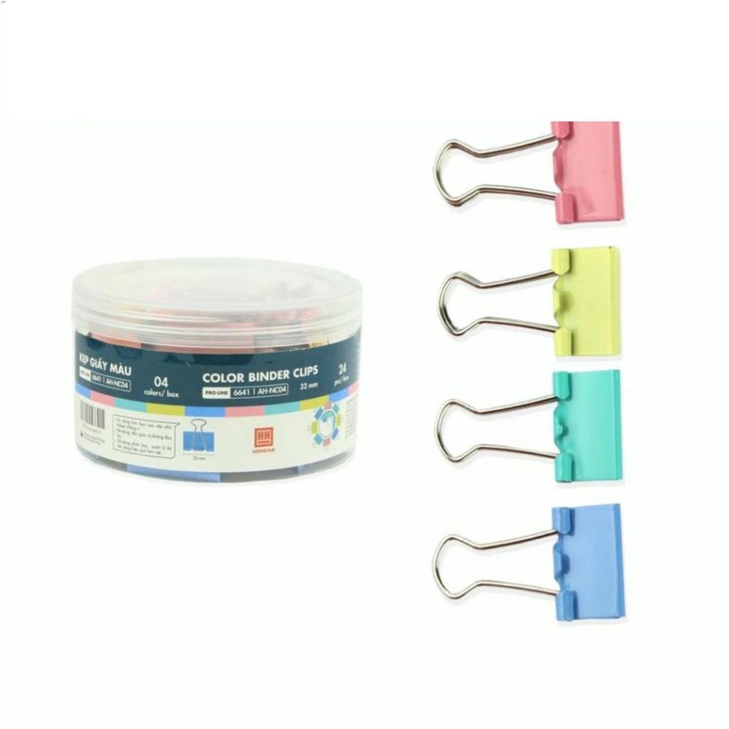 Kẹp bướm nhiều màu của Hồng Hà 32 mm 6641