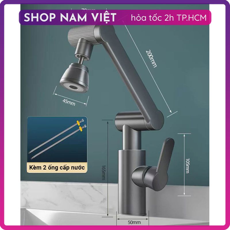Vòi Nước Lavabo Xoay 1440 Độ