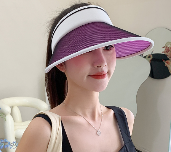 Mũ rộng vành nửa đầu phong cách Hàn, nón chống nắng nữ mới