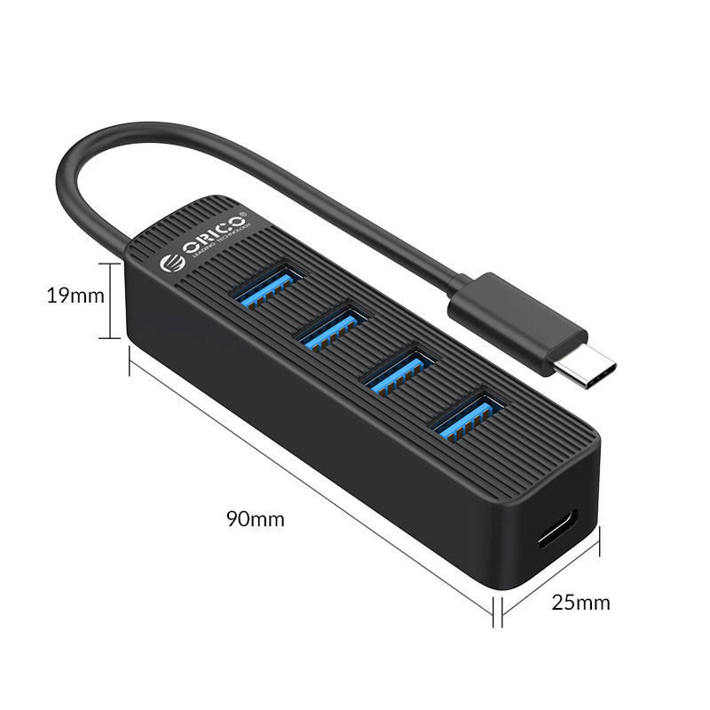 Hub Type C ra 4 cổng USB 3.0 Orico TWC3-4A - Hàng Chính Hãng