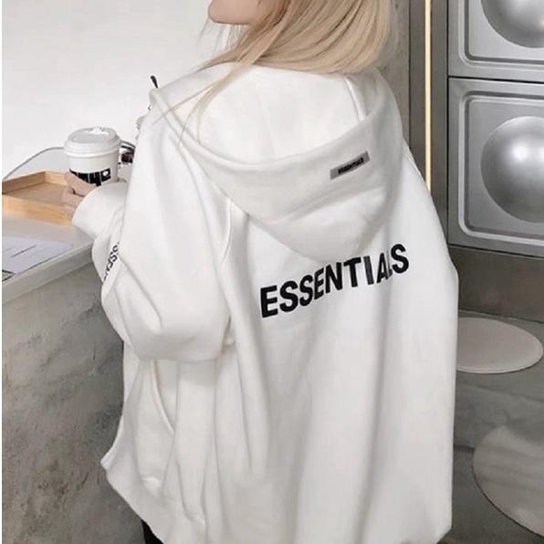 Áo khoác chất nỉ Unisex ESSEN áo khoác jacket có mũ Hàn Quốc_VIETCEN