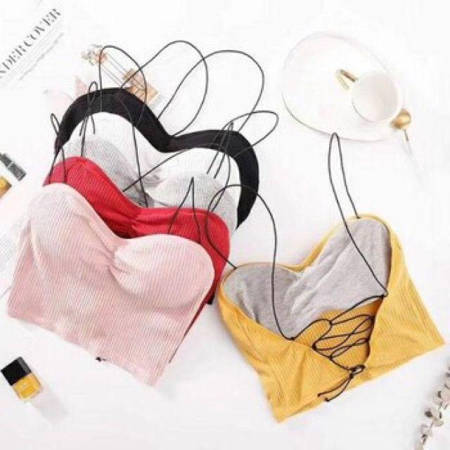 Bra001: Bra hai dây nhún ngực hở lưng mặc được nhiều kiêt