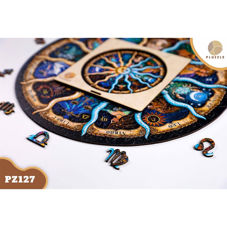 PLUZZLE Bộ xếp hình gỗ thông minh puzzle đồ chơi ghép hình 12 Cung Hoàng Đạo – PZ127