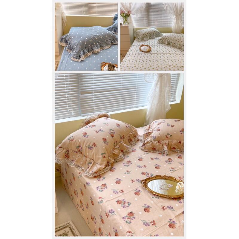 Bộ ga gối cotton 100% hàng nhập 3 món