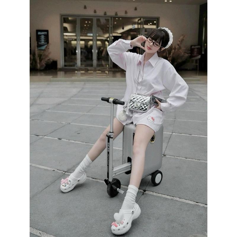 Set sơ mi kẻ kity 2 màu hàng chuẩn tang mác MPB kèm ảnh thật BY JOLIE - Kẻ xanh, Kẻ xanh