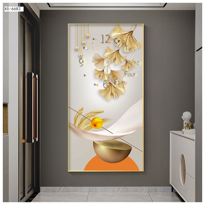 Tranh Đồng Hồ Treo Tường Hình Khối Phong Cảnh, Động Vật Nghệ Thuật Decor Phòng Khách
