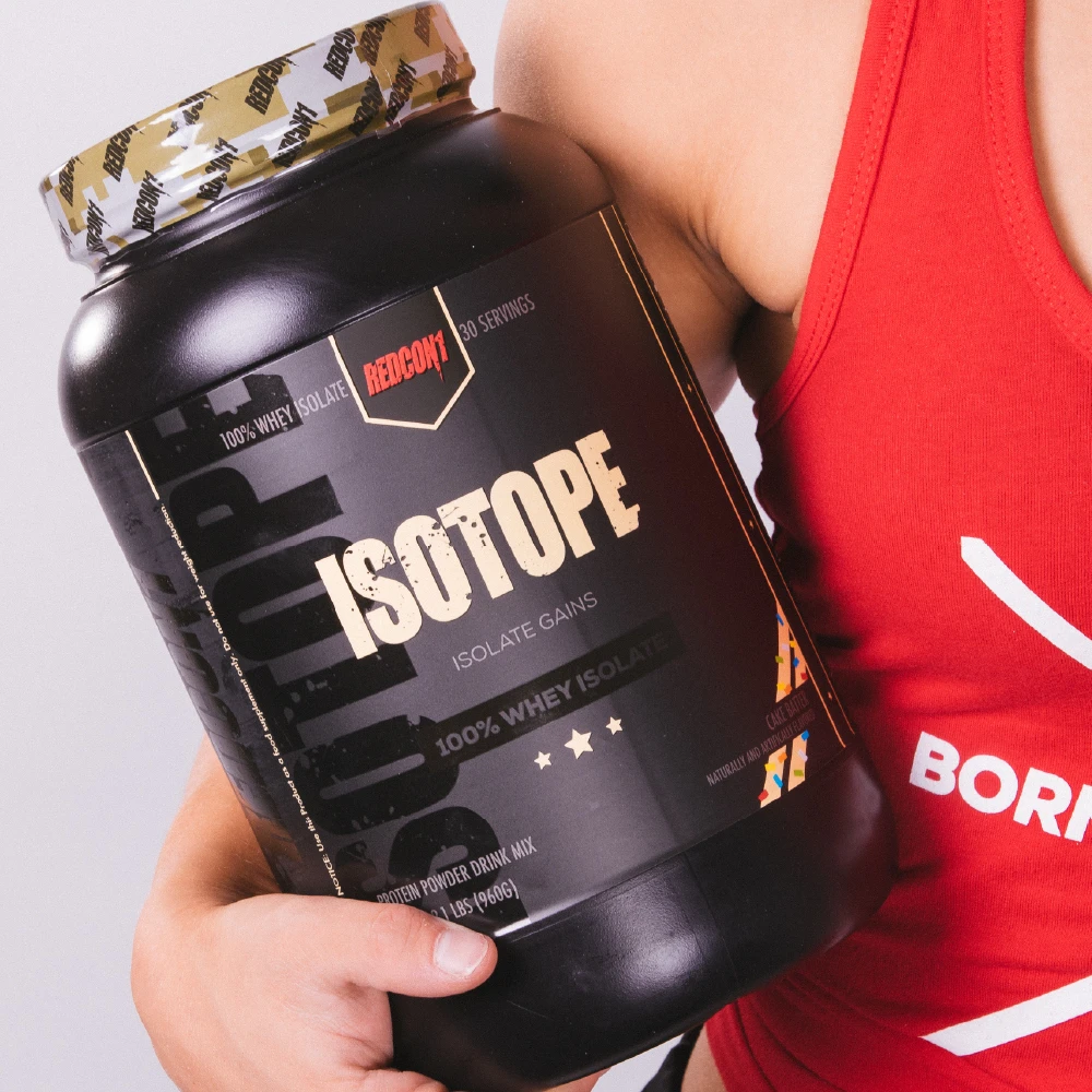 Redcon1 Isotope Whey Isolate (71 Serings), Hỗ Trợ Tăng Cơ - Đốt Mỡ, Hấp Thu Nhanh, Bổ Sung 25g Protein, 13.5g EAA, 6.4g BCAA, Không Lactose, Hộp 5Lbs (2.4Kg)