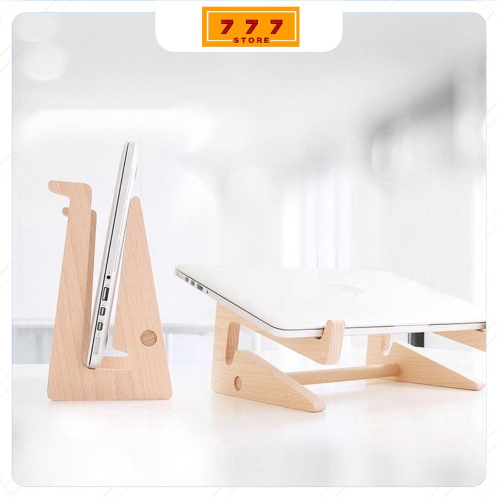 Giá đỡ laptop macbook bằng gỗ 2 tầng, chắc chắn, bền đẹp, nhiều mẫu mã đa dạng