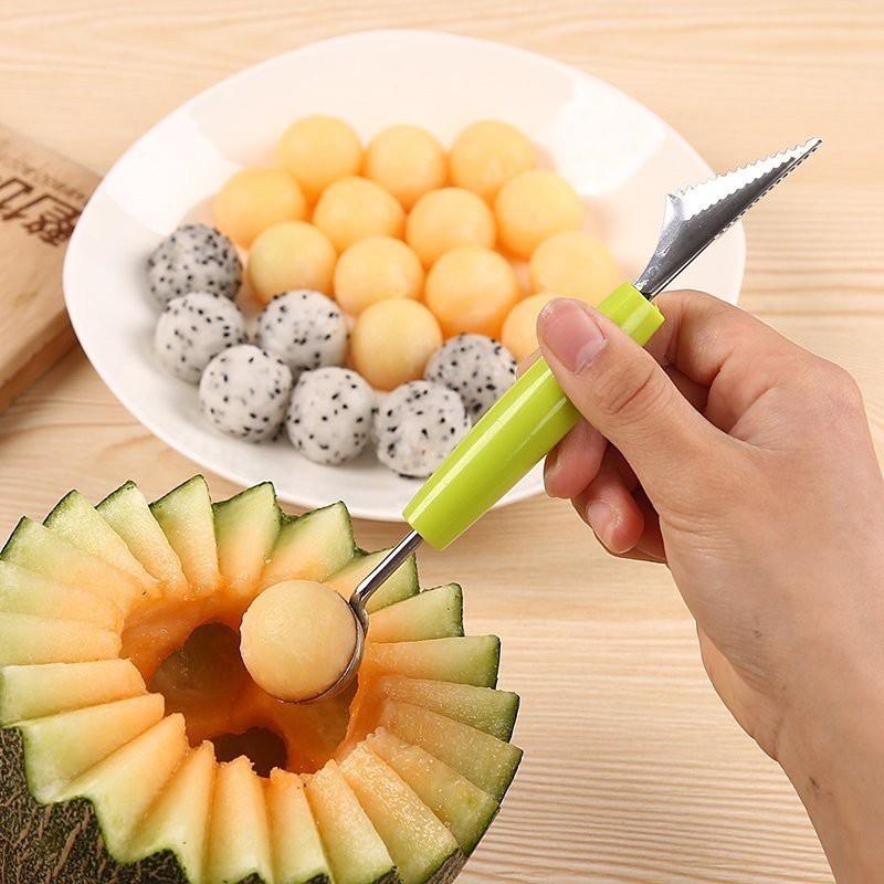Thìa muỗng múc trái cây dưa hấu 2 đầu