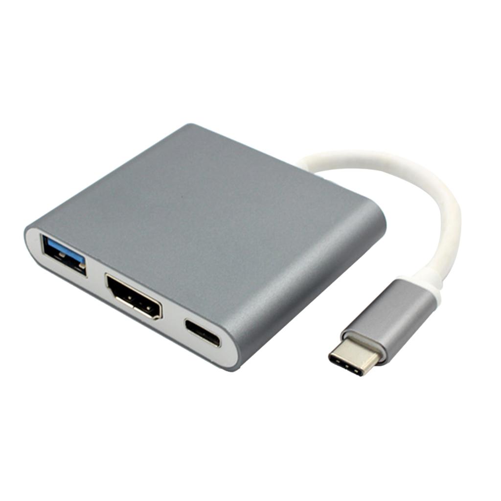 USB-C HUB Digital AV Multi Port Adapter Cable Type-C to HDMI 4K& USB 3.0