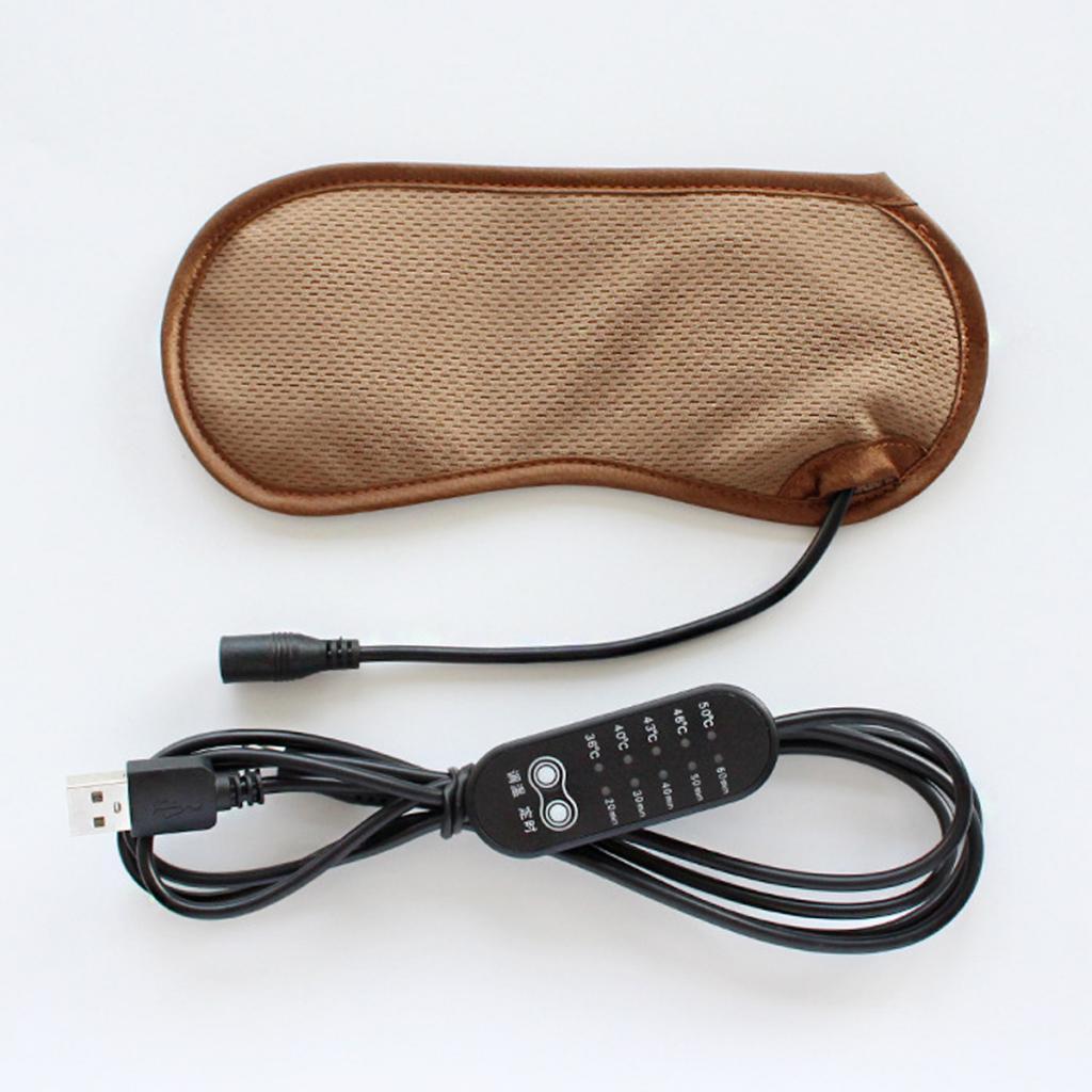 Electric Sleep Eye Mask USB Heating Steam Eye Cover Relax Travel Sleeping