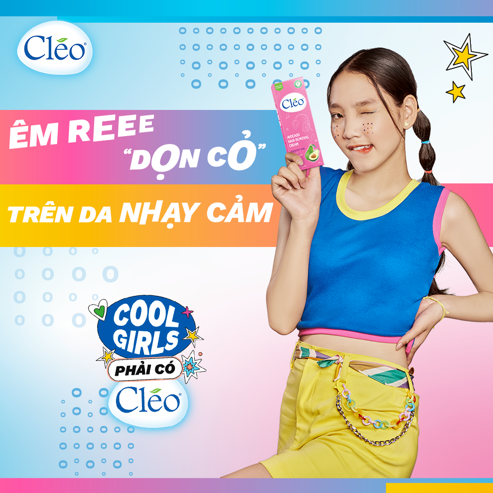 Combo tẩy lông nách Cléo cho da nhạy cảm 100% không đau 50g và tẩy lông chân tay Cléo an toàn chỉ từ 4 phút 90ml