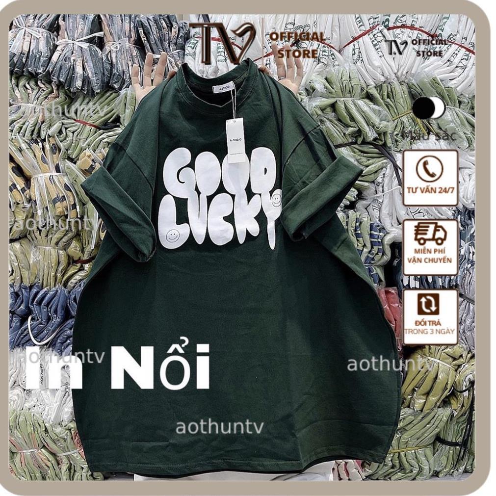 Áo thun nữ ATV  Áo Phông 3158, Áo Thun Dáng Rộng Dấu Quần Unisex Tay Lỡ Nam Nữ