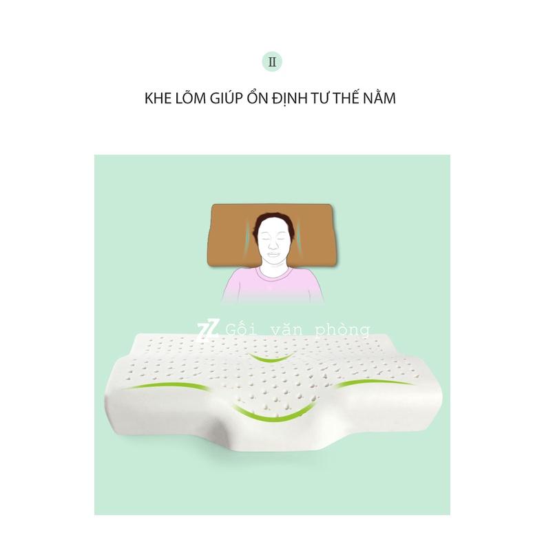 Gối ngủ thông minh cao su thiên nhiên CAO CẤP LDH-04+VỎ TẶNG