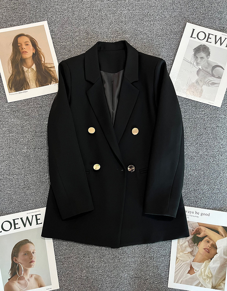 Hình ảnh Áo khoác nữ áo khoác blazer nữ có đệm vai 2 lớp mềm mịn