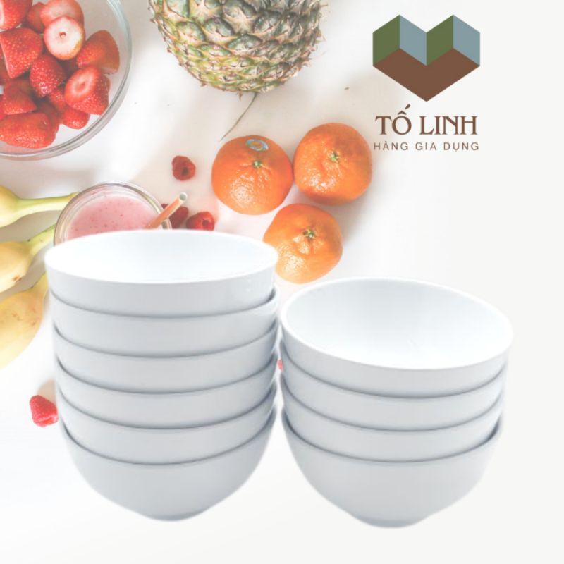 Combo 10 chén cơm sứ trắng 4.5 inch HC-VN,,Set 10 chén cơm sứ trắng Việt Nam