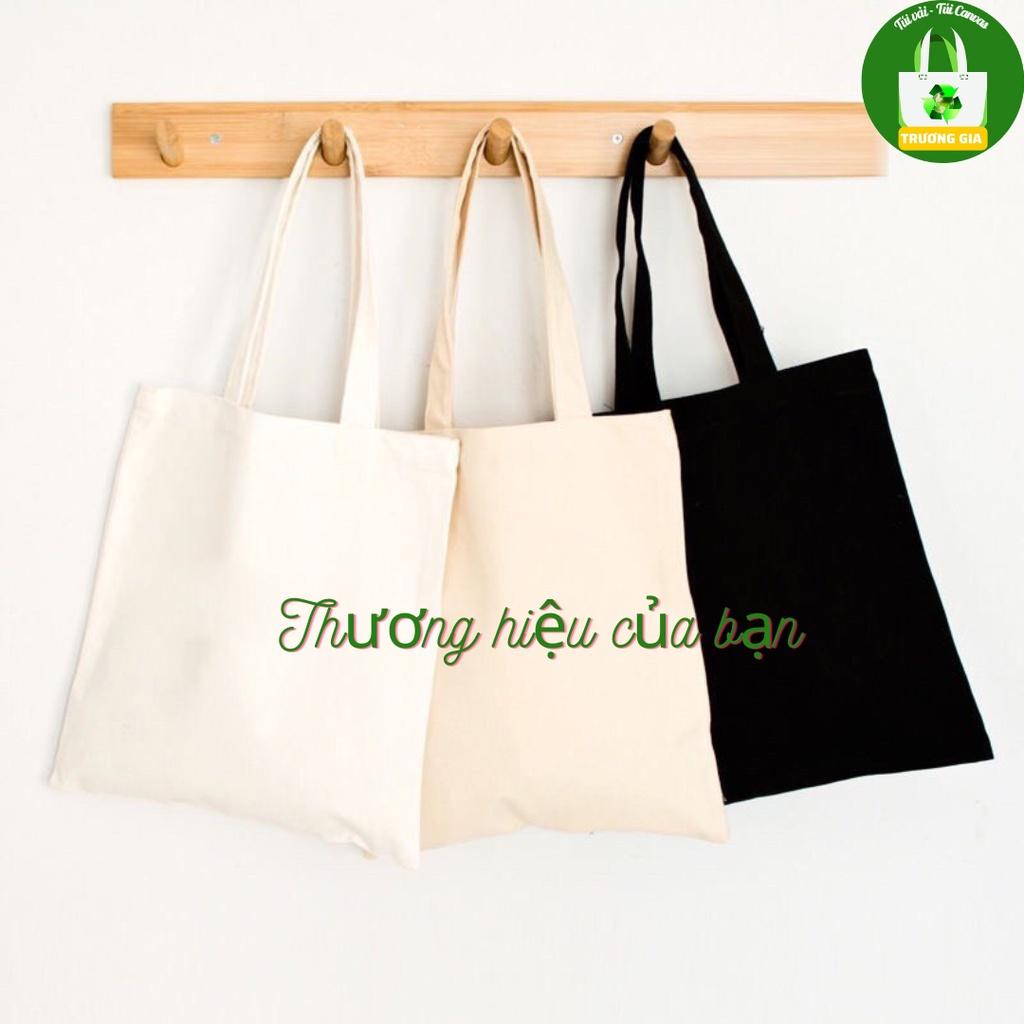 Túi vải Canvas màu đen Trương Gia Túi Vải - Túi Canvas in logo theo yêu cầu kích thước 20x22cm Mini