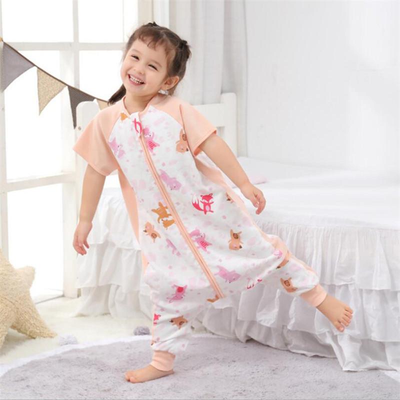 Tre Cotton Muslin Túi Ngủ Cho Bé Cách Nhau Chân Trẻ Em Ngủ Bao Mùa Hè Thoáng Khí Cho Bé Kids Túi Ngủ Đồ Ngủ Bộ Đồ Ngủ