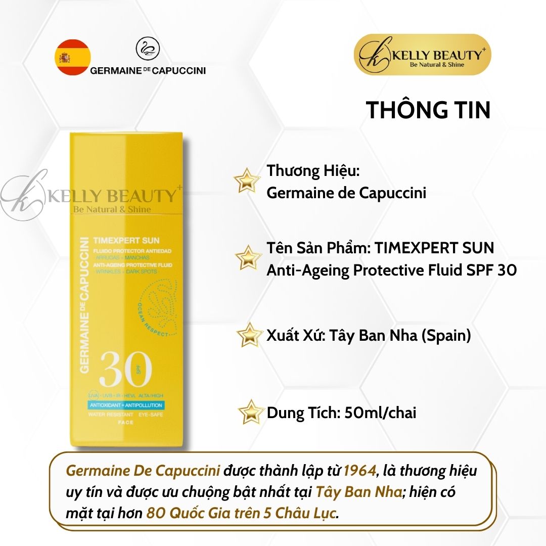 Nhũ Tương Chống Nắng Sinh Học Germaine Timexpert Sun Anti-Ageing Protective Fluid SPF 30 - Kelly Beauty