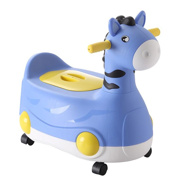 Bô vệ sinh cho bé hình thú có bánh xe 2 trong 1 Royalcare 8828 - tặng set đồ chơi tắm 2 món
